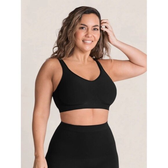 Shapermint Womens Everyday Comfort Straps Wireless Shaping Bra Sz Medium Black - Picture 1 of 7